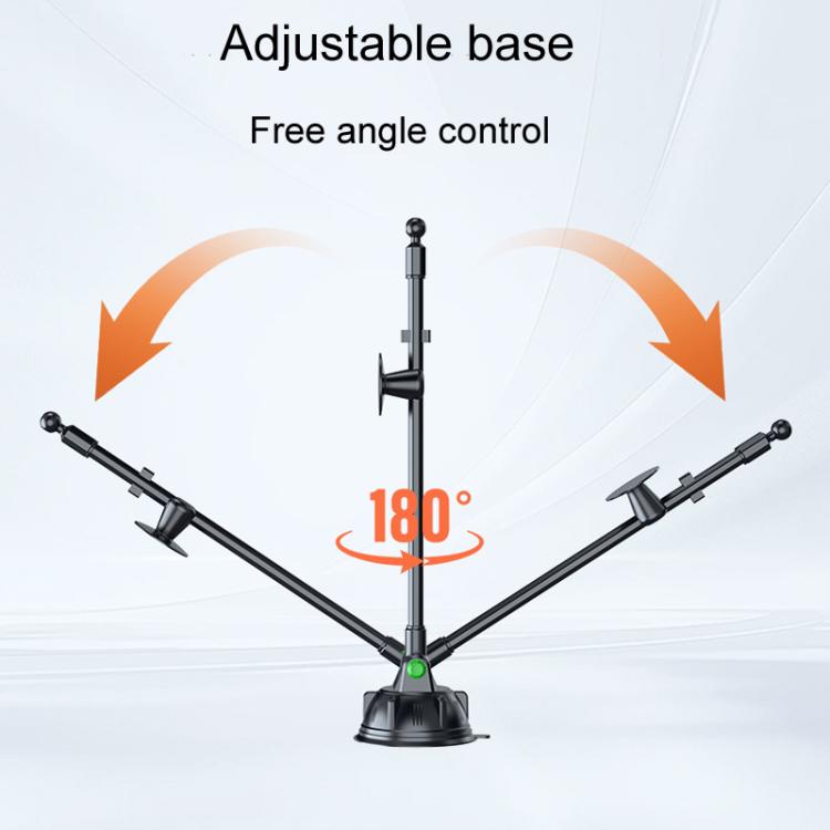 Extended Bendable Hose Car Phone Holder Windshield Dashboard Large Suction Cup Navigation Bracket(Green) - Universal Car Holders by buy2fix | Online Shopping UK | buy2fix