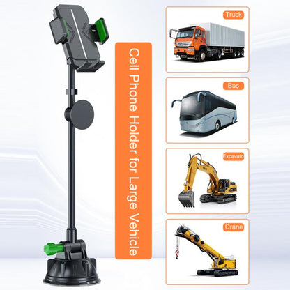 Extended Bendable Hose Car Phone Holder Windshield Dashboard Large Suction Cup Navigation Bracket(Green) - Universal Car Holders by buy2fix | Online Shopping UK | buy2fix