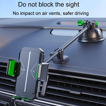 Extended Bendable Hose Car Phone Holder Windshield Dashboard Large Suction Cup Navigation Bracket(Gray) - Universal Car Holders by buy2fix | Online Shopping UK | buy2fix