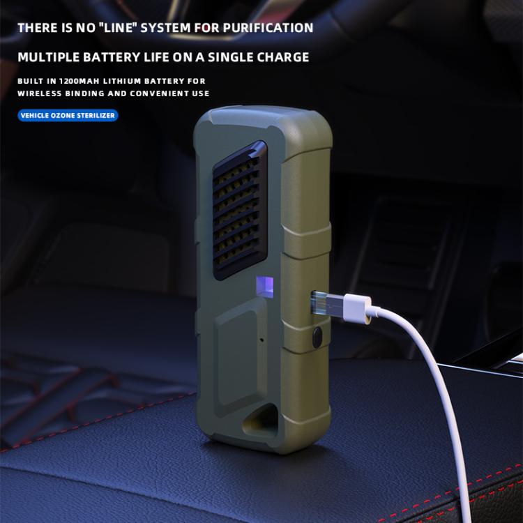Car Air UVC Deodorizer USB Charging Ozone Purifier(Green) - Air Purifier by buy2fix | Online Shopping UK | buy2fix