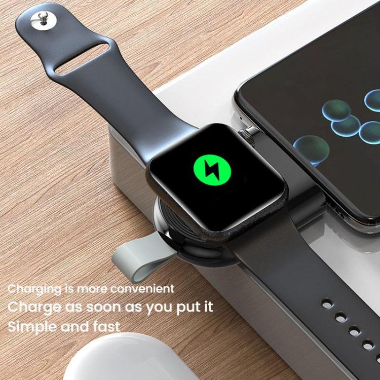 For Apple Watch 1/2/3/4/5/6/7/8/9/10/SE Portable Magnetic Wireless Charger Type-C Smart Wireless Charger(Black) - Charger / Holder by buy2fix | Online Shopping UK | buy2fix