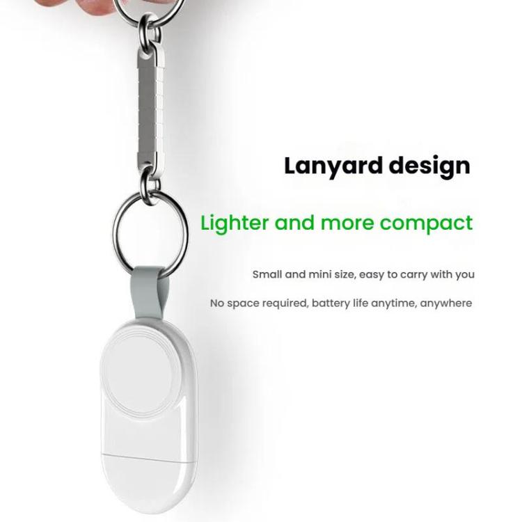 For Apple Watch 1/2/3/4/5/6/7/8/9/10/SE Portable USB Magnetic Wireless Charger(White) - Charger / Holder by buy2fix | Online Shopping UK | buy2fix