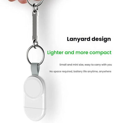 For Apple Watch 1/2/3/4/5/6/7/8/9/10/SE Portable USB Magnetic Wireless Charger(White) - Charger / Holder by buy2fix | Online Shopping UK | buy2fix