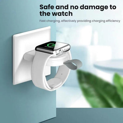 For Apple Watch 1/2/3/4/5/6/7/8/9/10/SE Portable USB Magnetic Wireless Charger(White) - Charger / Holder by buy2fix | Online Shopping UK | buy2fix