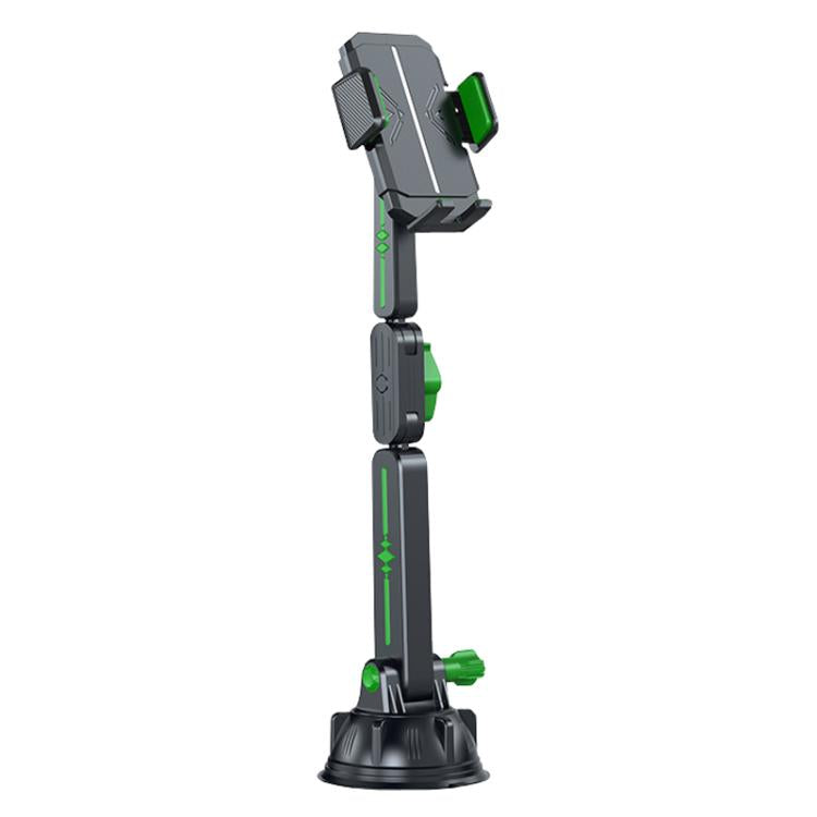 Extended Car Mechanical Arm Telescopic Cell Phone Holder Car Windshield Dashboard Large Suction Cup Navigation Mount(Green) - Universal Car Holders by buy2fix | Online Shopping UK | buy2fix