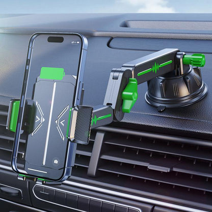 Extended Car Mechanical Arm Telescopic Cell Phone Holder Car Windshield Dashboard Large Suction Cup Navigation Mount(Green) - Universal Car Holders by buy2fix | Online Shopping UK | buy2fix