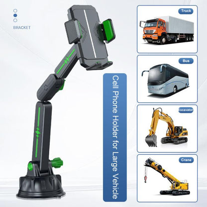 Extended Car Mechanical Arm Telescopic Cell Phone Holder Car Windshield Dashboard Large Suction Cup Navigation Mount(Gray) - Universal Car Holders by buy2fix | Online Shopping UK | buy2fix