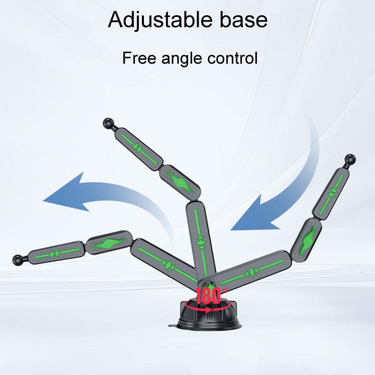 Extended Car Mechanical Arm Telescopic Cell Phone Holder Car Windshield Dashboard Large Suction Cup Navigation Mount(Green) - Universal Car Holders by buy2fix | Online Shopping UK | buy2fix