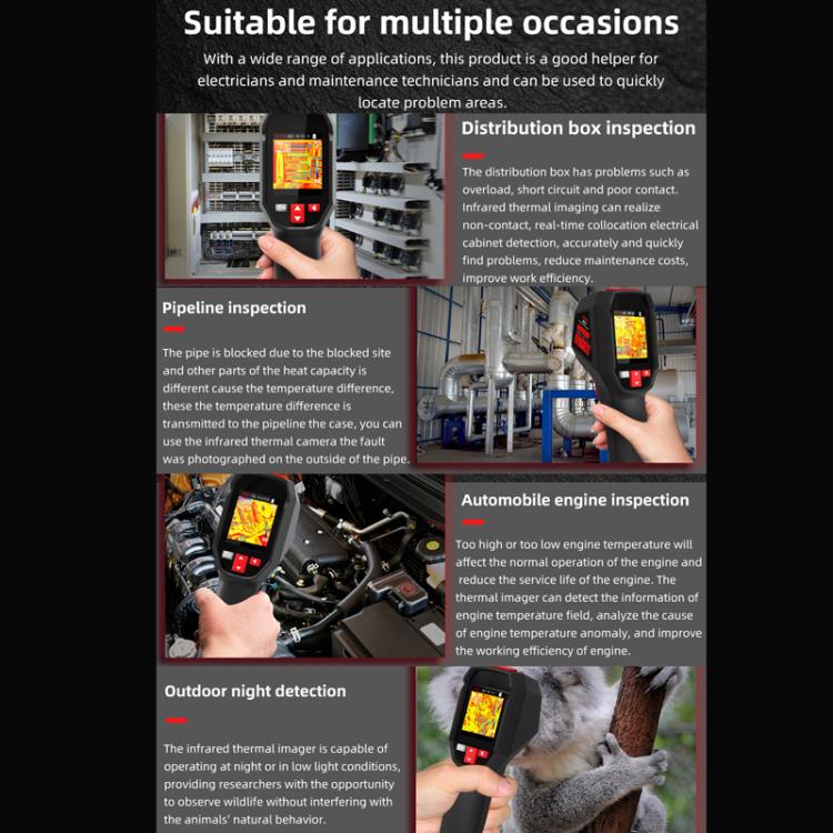 BSIDE HX3 Handheld Infrared Thermal Imager Power Non-Contact Thermometer - Thermostat & Thermometer by BSIDE | Online Shopping UK | buy2fix