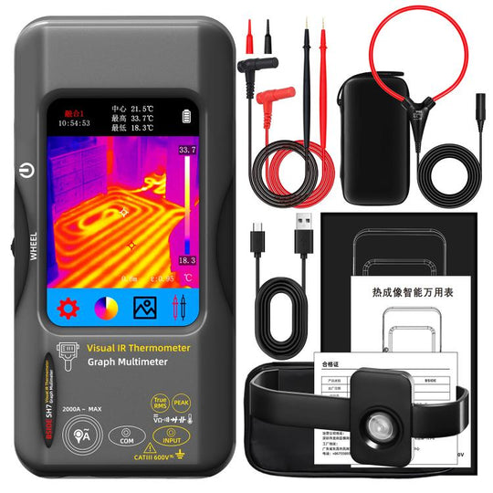 BSIDE SH7 Standard+Macro Lens+Flexible Coil Thermal Imager Multimeter Handheld Touch Screen High Accuracy Thermometer
