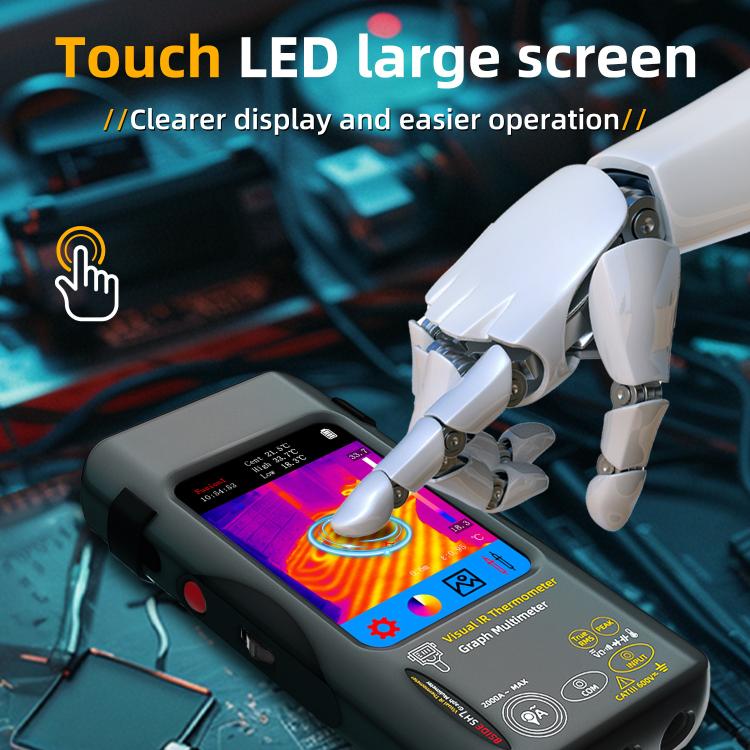 BSIDE SH7 Standard+Macro Lens Thermal Imager Multimeter Handheld Touch Screen High Accuracy Thermometer - Thermostat & Thermometer by BSIDE | Online Shopping UK | buy2fix