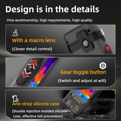 BSIDE SH7 Standard+Macro Lens+Flexible Coil Thermal Imager Multimeter Handheld Touch Screen High Accuracy Thermometer - Thermostat & Thermometer by BSIDE | Online Shopping UK | buy2fix