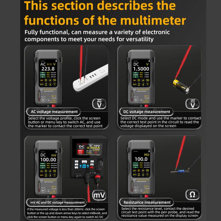 BSIDE SH7 Standard+Macro Lens Thermal Imager Multimeter Handheld Touch Screen High Accuracy Thermometer - Thermostat & Thermometer by BSIDE | Online Shopping UK | buy2fix