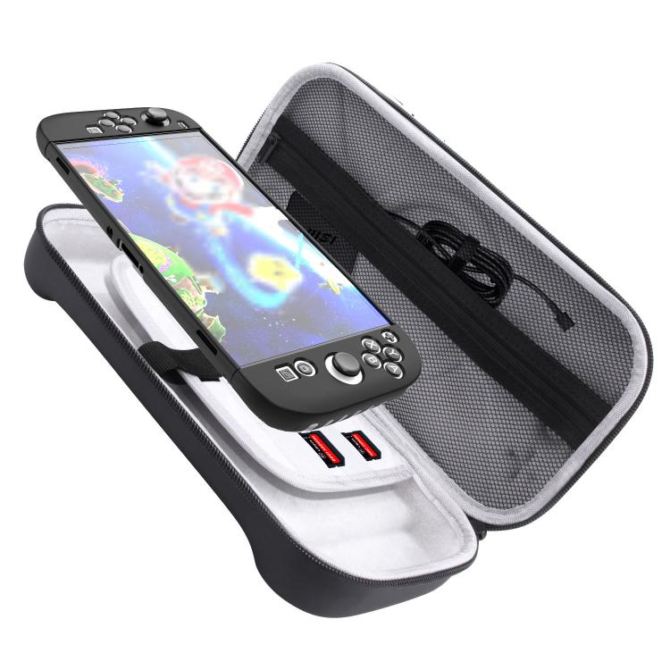 For Nintendo Switch 2 Storage Bag Portable O-Pattern Handbag(PU Black) - Bags by buy2fix | Online Shopping UK | buy2fix