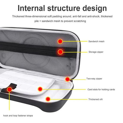 For Nintendo Switch 2 Storage Bag Portable O-Pattern Handbag(Fabric Gray) - Bags by buy2fix | Online Shopping UK | buy2fix