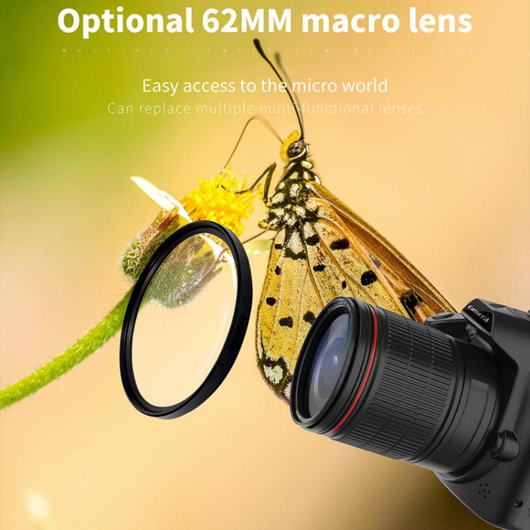 D5 HD WiFi Digital Camera 64MP Dual Camera Night Vision Photography Video DV Standard+Macro Lens - Video Cameras by buy2fix | Online Shopping UK | buy2fix