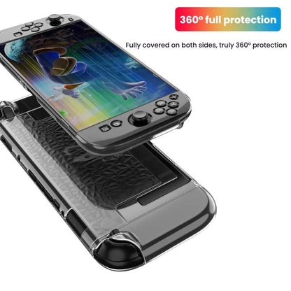 For Nintendo Switch 2 TPU+PC Split Transparent Case Cover Shockproof Shell(Diamond Pattern) - Cases by buy2fix | Online Shopping UK | buy2fix