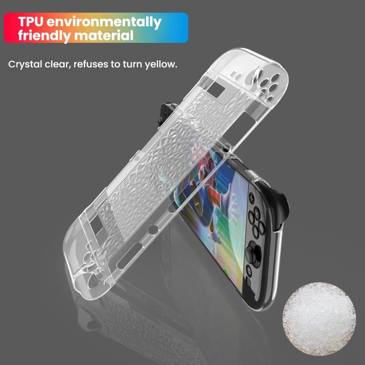 For Nintendo Switch 2 TPU+PC Split Transparent Case Cover Shockproof Shell(Diamond Pattern) - Cases by buy2fix | Online Shopping UK | buy2fix
