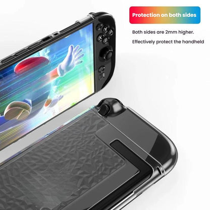 For Nintendo Switch 2 TPU+PC Split Transparent Case Cover Shockproof Shell(Diamond Pattern) - Cases by buy2fix | Online Shopping UK | buy2fix