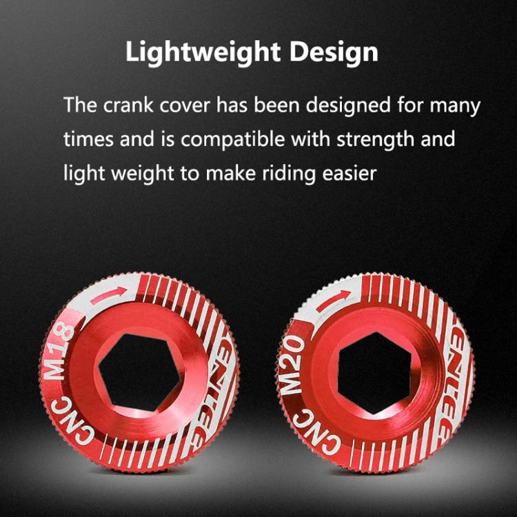 ENLEE Aluminum Bicycle Crank Cover Crank Screws, Color: M20 Red - Screws by ENLEE | Online Shopping UK | buy2fix