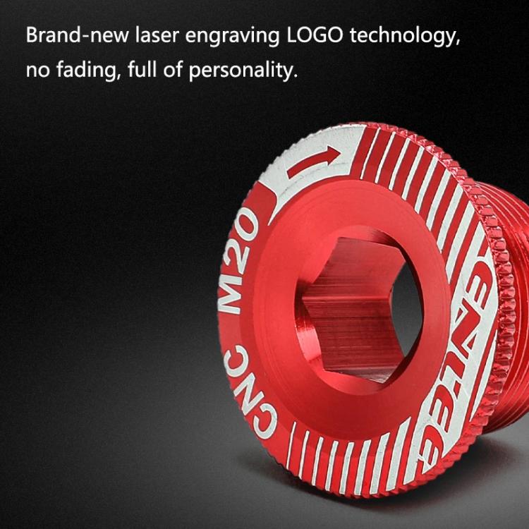 ENLEE Aluminum Bicycle Crank Cover Crank Screws, Color: M20 Red - Screws by ENLEE | Online Shopping UK | buy2fix