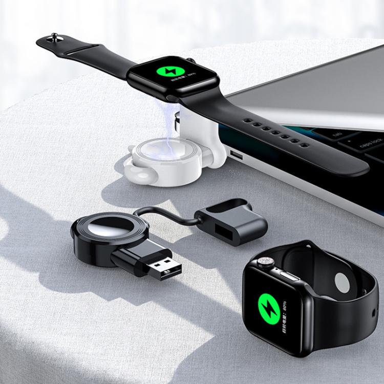 For Apple Watch 1/2/3/4/5/6/7/8/9/10/SE Magnetic Wireless Charger Mini Portable Smart Charger(White) - Charger / Holder by buy2fix | Online Shopping UK | buy2fix