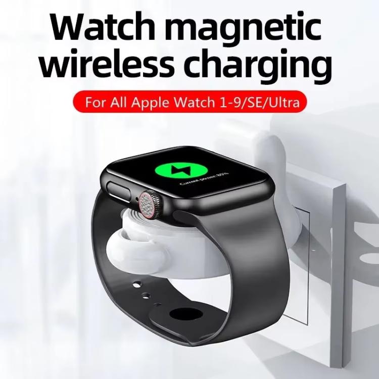 For Apple Watch 1/2/3/4/5/6/7/8/9/10/SE Magnetic Wireless Charger Mini Portable Smart Charger(Black) - Charger / Holder by buy2fix | Online Shopping UK | buy2fix