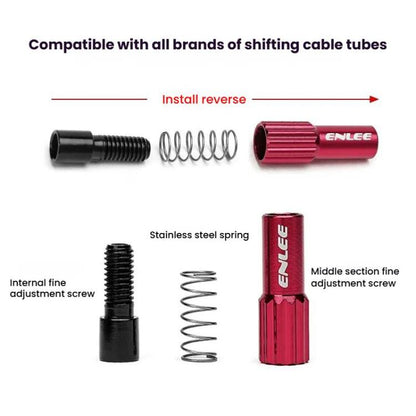 ENLEE Mountain Road Bicycle Shift Center Trim Screws 4mm Cable Brake Cable Adjustment Screw(Red) - Screws by ENLEE | Online Shopping UK | buy2fix