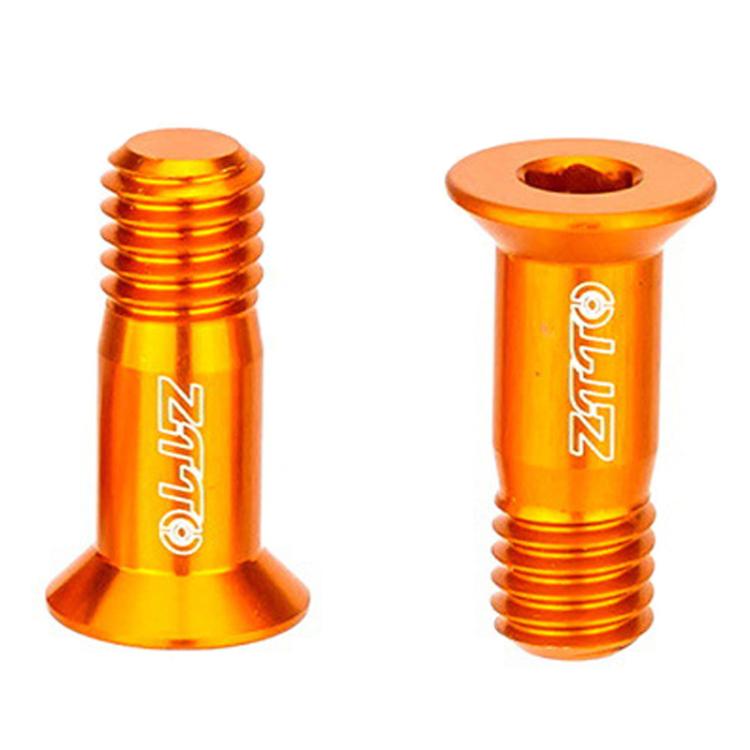 2pcs ZTTO Bicycle Rear Derailleur Sprocket Screws M5 Modified Road Mountain Derailleur Guide Wheel(Orange) - Screws by ZTTO | Online Shopping UK | buy2fix