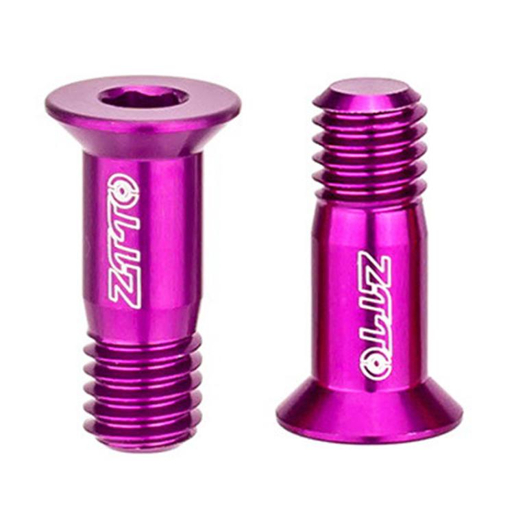 2pcs ZTTO Bicycle Rear Derailleur Sprocket Screws M5 Modified Road Mountain Derailleur Guide Wheel(Purple) - Screws by ZTTO | Online Shopping UK | buy2fix