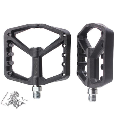 RACEWORK RK579 1pair Bicycle Wide Anti-slip Bearing Pedal Nylon Pedal(Black) - Pedals by RACEWORK | Online Shopping UK | buy2fix