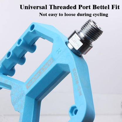 RACEWORK RK579 1pair Bicycle Wide Anti-slip Bearing Pedal Nylon Pedal(Cyan) - Pedals by RACEWORK | Online Shopping UK | buy2fix