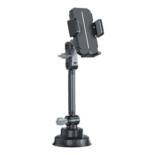 Car Powerful Suction Cup Cell Phone Holder Front Glass Navigation Mount(Square Clip Gray) - Universal Car Holders by buy2fix | Online Shopping UK | buy2fix