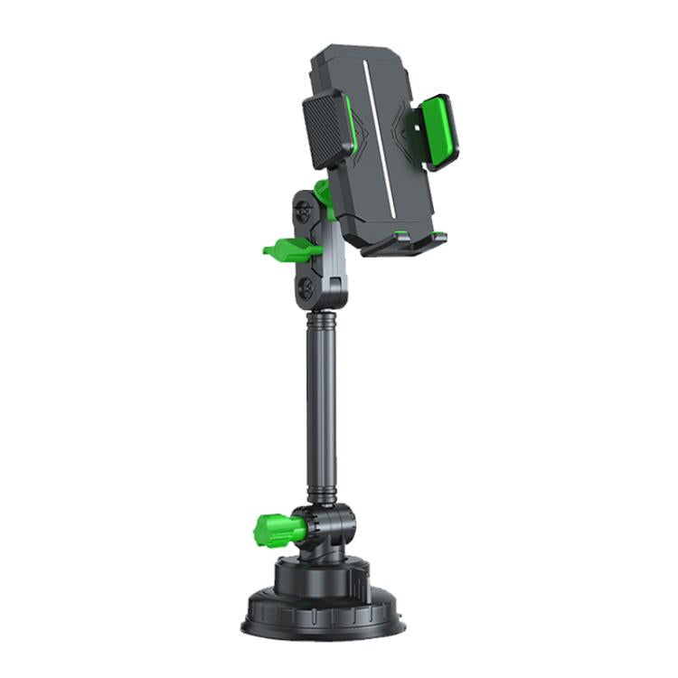 Car Powerful Suction Cup Cell Phone Holder Front Glass Navigation Mount(Square Clip Green) - Universal Car Holders by buy2fix | Online Shopping UK | buy2fix