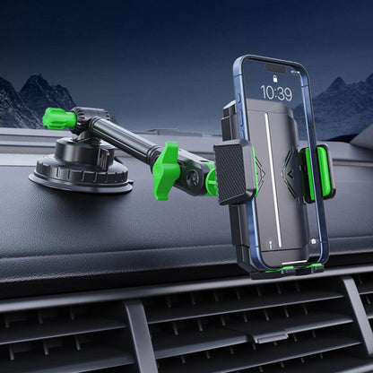 Car Powerful Suction Cup Cell Phone Holder Front Glass Navigation Mount(Crab Lock Clip Gray) - Universal Car Holders by buy2fix | Online Shopping UK | buy2fix