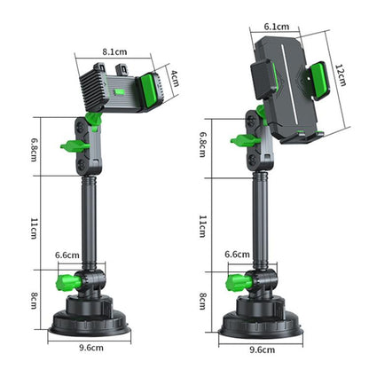 Car Powerful Suction Cup Cell Phone Holder Front Glass Navigation Mount(Square Clip Gray) - Universal Car Holders by buy2fix | Online Shopping UK | buy2fix