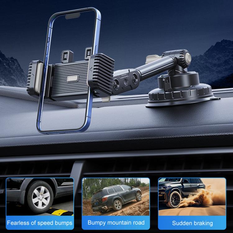 Car Powerful Suction Cup Cell Phone Holder Front Glass Navigation Mount(Crab Lock Clip Green) - Universal Car Holders by buy2fix | Online Shopping UK | buy2fix