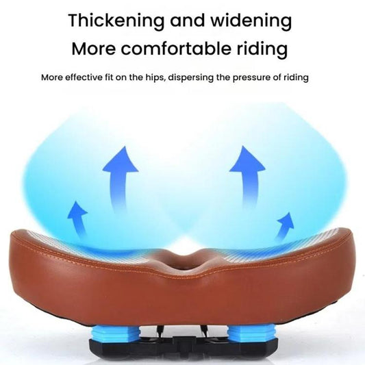 FMFXTRA Thickened Bicycle Saddle Mountain Bike Shaped Saddle, Color: Brown - Bicycle Saddle by FMFXTRA | Online Shopping UK | buy2fix