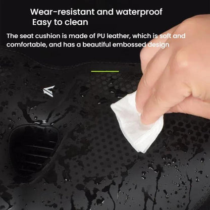 FMFXTRA Thickened Bicycle Saddle Mountain Bike Shaped Saddle, Color: Brown+Tail Light - Bicycle Saddle by FMFXTRA | Online Shopping UK | buy2fix