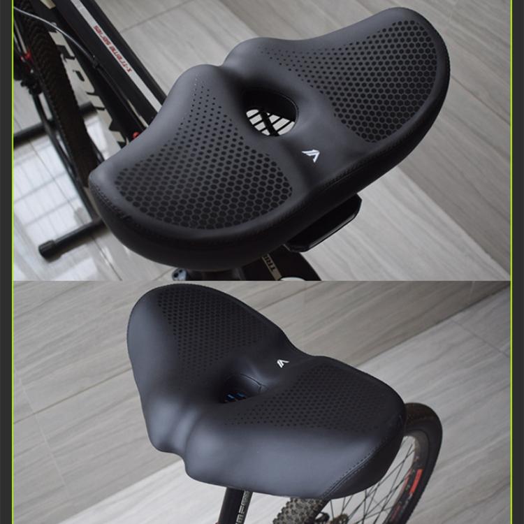 FMFXTRA Thickened Bicycle Saddle Mountain Bike Shaped Saddle, Color: Black - Bicycle Saddle by FMFXTRA | Online Shopping UK | buy2fix