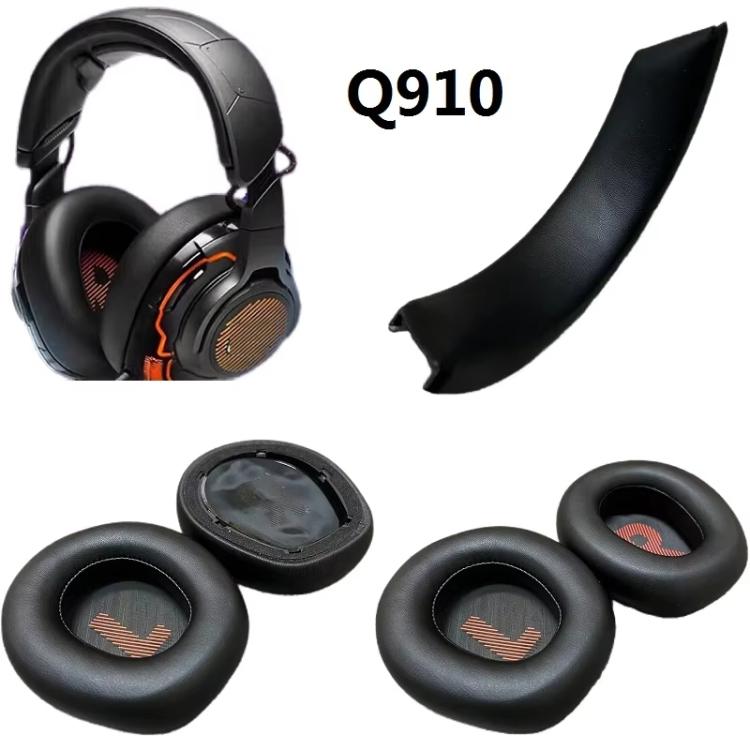 For JBL Quantum Q910 / Q910X / Q910P Headphones Accessories 1pair Black Green Earpads - Earmuff & Pad by buy2fix | Online Shopping UK | buy2fix