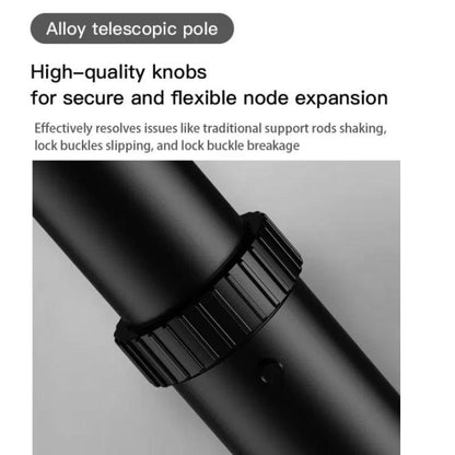 Adjustable 55-Inch Quadpod Live Streaming Phone Stand Foldable Tripod With Dual Phone Clip & 1/4 Inch Screw YY-2 - Stand by buy2fix | Online Shopping UK | buy2fix