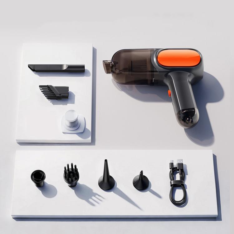 HD001 Portable Multifunctional Car Cordless Vacuum Cleaner Safety Hammer Suction Blower All In One Machine, Style: Brushed - Vacuum Cleaner by buy2fix | Online Shopping UK | buy2fix