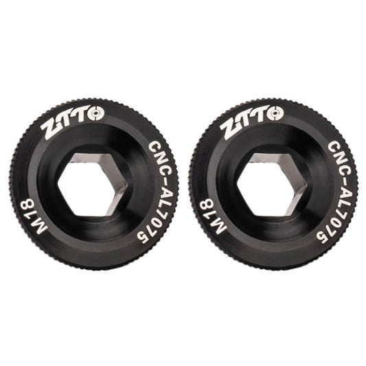 2pcs ZTTO Bicycle Aluminum Alloy Crank Cover Mountain Bike Crank Screws, Style: M18 Black - Screws by ZTTO | Online Shopping UK | buy2fix