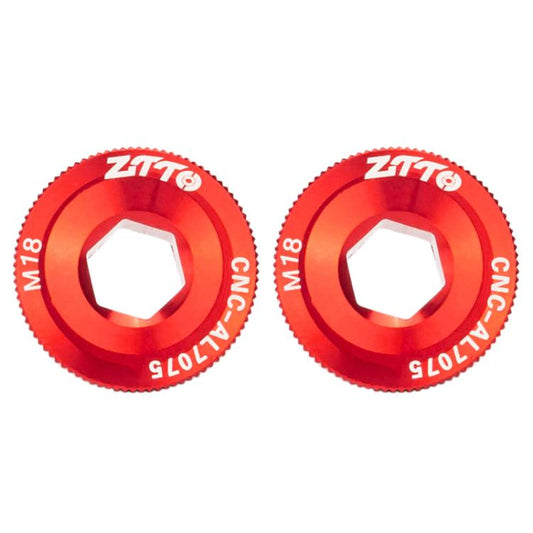 2pcs ZTTO Bicycle Aluminum Alloy Crank Cover Mountain Bike Crank Screws, Style: M18 Red - Screws by ZTTO | Online Shopping UK | buy2fix