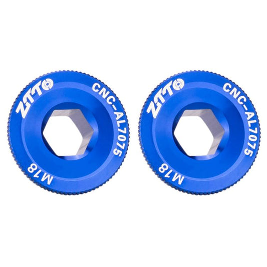2pcs ZTTO Bicycle Aluminum Alloy Crank Cover Mountain Bike Crank Screws, Style: M18 Blue - Screws by ZTTO | Online Shopping UK | buy2fix
