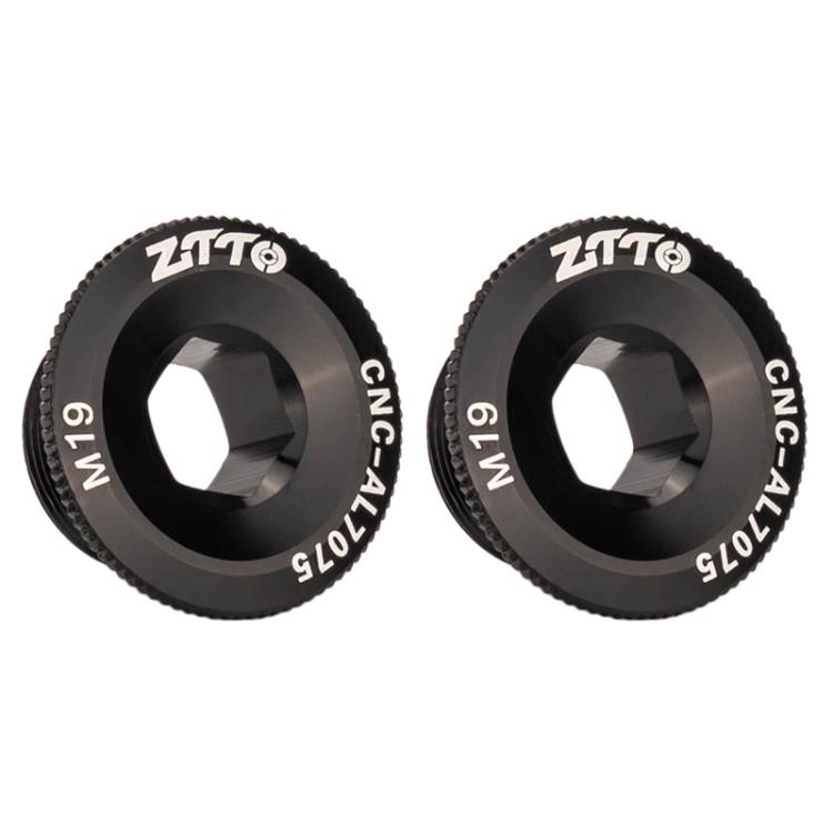 2pcs ZTTO Bicycle Aluminum Alloy Crank Cover Mountain Bike Crank Screws, Style: M19 Black - Screws by ZTTO | Online Shopping UK | buy2fix