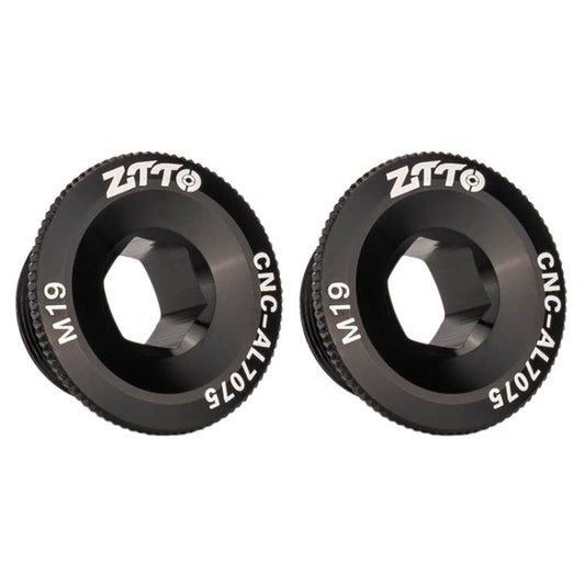 2pcs ZTTO Bicycle Aluminum Alloy Crank Cover Mountain Bike Crank Screws, Style: M19 Black - Screws by ZTTO | Online Shopping UK | buy2fix