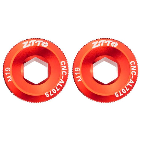 2pcs ZTTO Bicycle Aluminum Alloy Crank Cover Mountain Bike Crank Screws, Style: M19 Red - Screws by ZTTO | Online Shopping UK | buy2fix