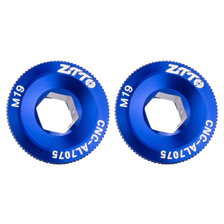 2pcs ZTTO Bicycle Aluminum Alloy Crank Cover Mountain Bike Crank Screws, Style: M19 Blue - Screws by ZTTO | Online Shopping UK | buy2fix